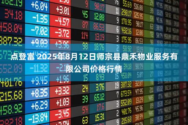 点登富 2025年8月12日师宗县鼎禾物业服务有限公司价格行情